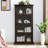 Glass Display Cabinet 4 Tier Glass Display Cabinet Storage Curio Cabinet With Flip Up Glass Doors-1374775028