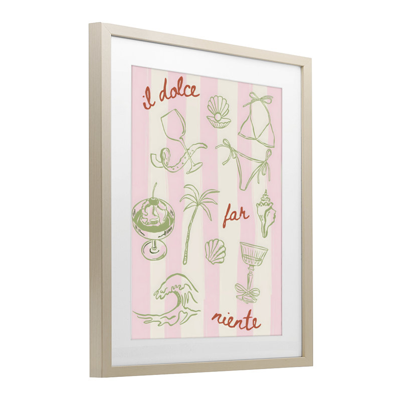 «Il Dolce Far Niente Beach», impression encadrée sous verre, design par The Prints Vibe, 21 x 17