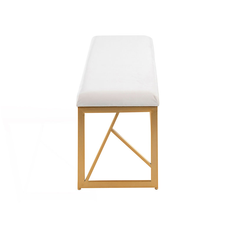 Banc en métal Glam, Blanc