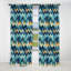 Motif à chevrons bleu Watercolor Delight - Rideau à chevrons - Rideau occultant en velours - 1 panneau-107555458