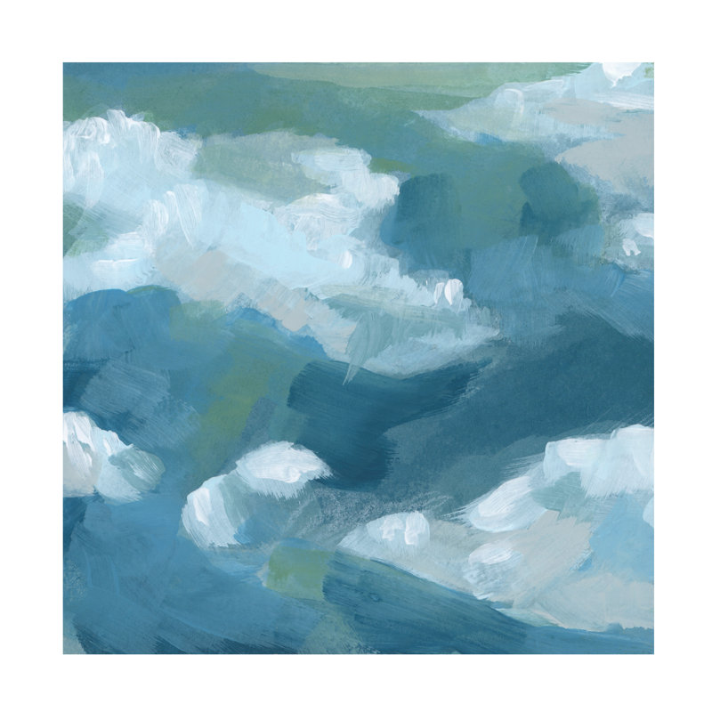«Brushy Surf II» deologia sur une toile, H 14 po x l 14 po