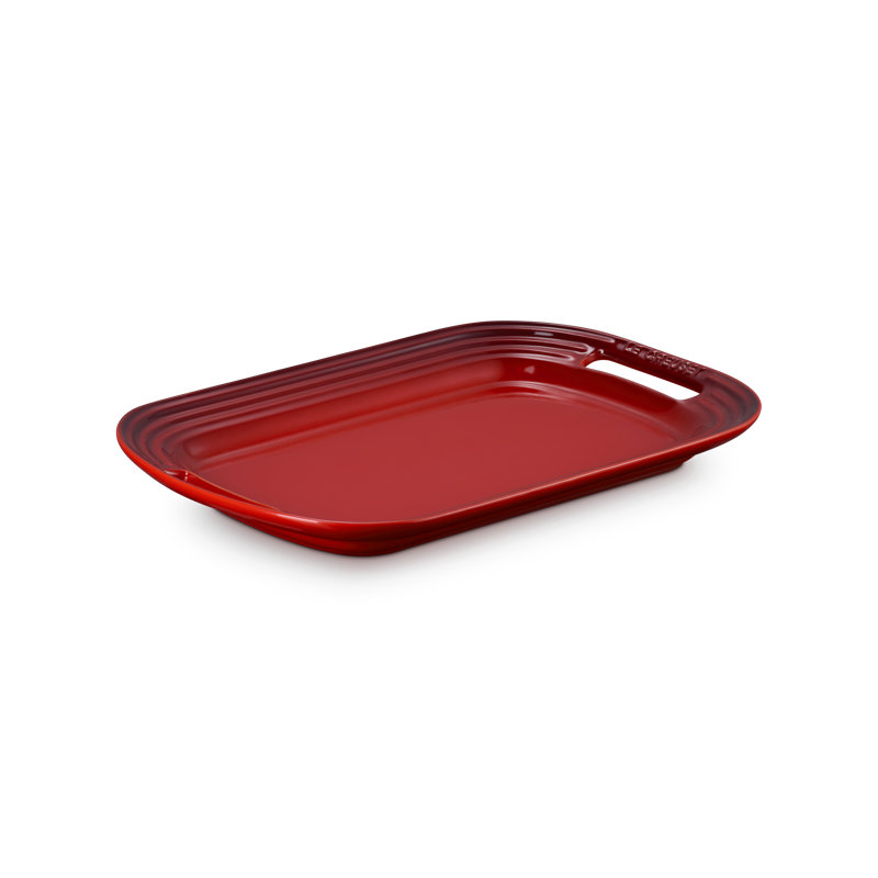Le Creuset Stoneware Serving Platter, 14 In. - Cerise, Cerise