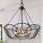 Phifer 4- Light Modern Black Drum Pendant Lighting