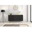 140cm Loft Retro Sideboard - Cabinet With Milled Fronts & Tv Unit Cupboard-1872751425
