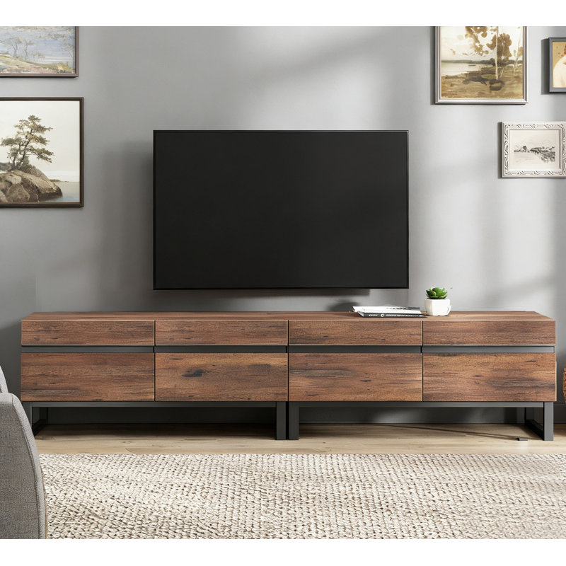 Aadam 70.9'' W Storage Credenza, Dark Brown Wood