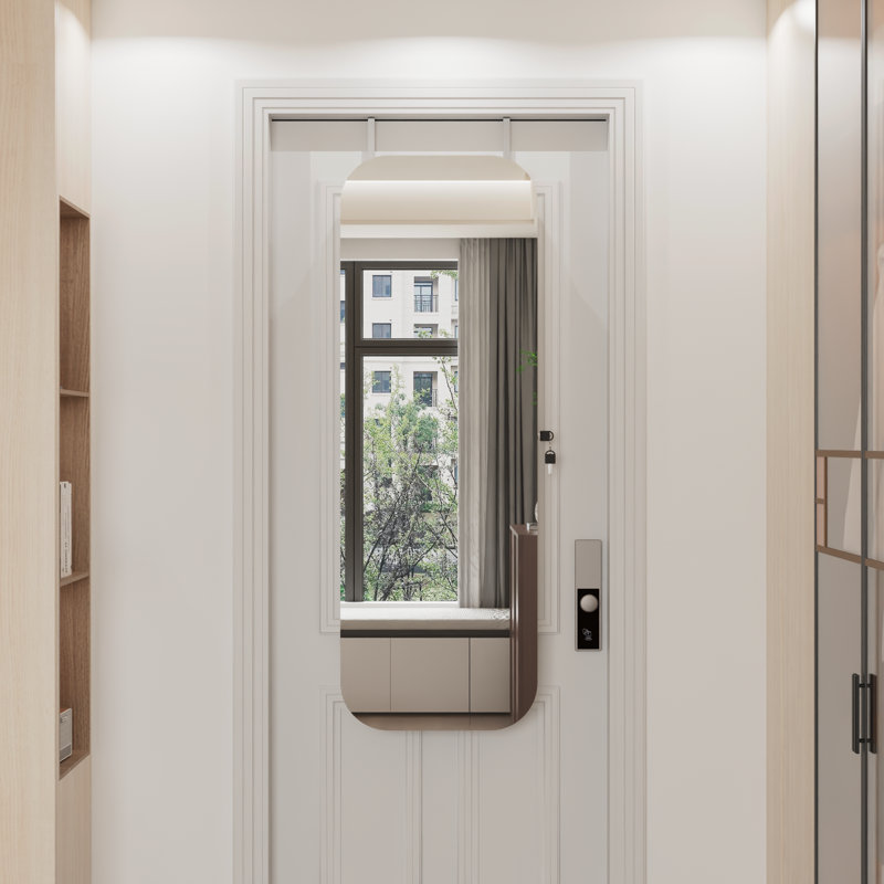 Modern Jewellery Armoire with HD Glass Mirror and Enhanced Security