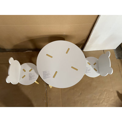 Kids Table And Chair Set, 3-Piece Toddler Table With 2 Chairs For Playroom, Bedroom, Preschool