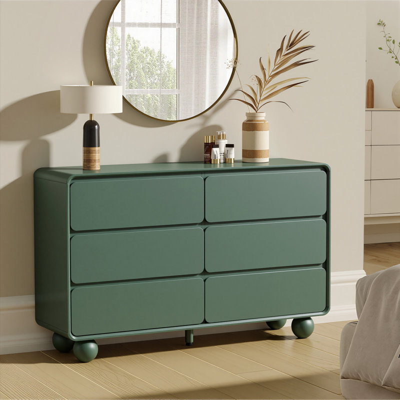 6 Drawer Accent Chest, Green
