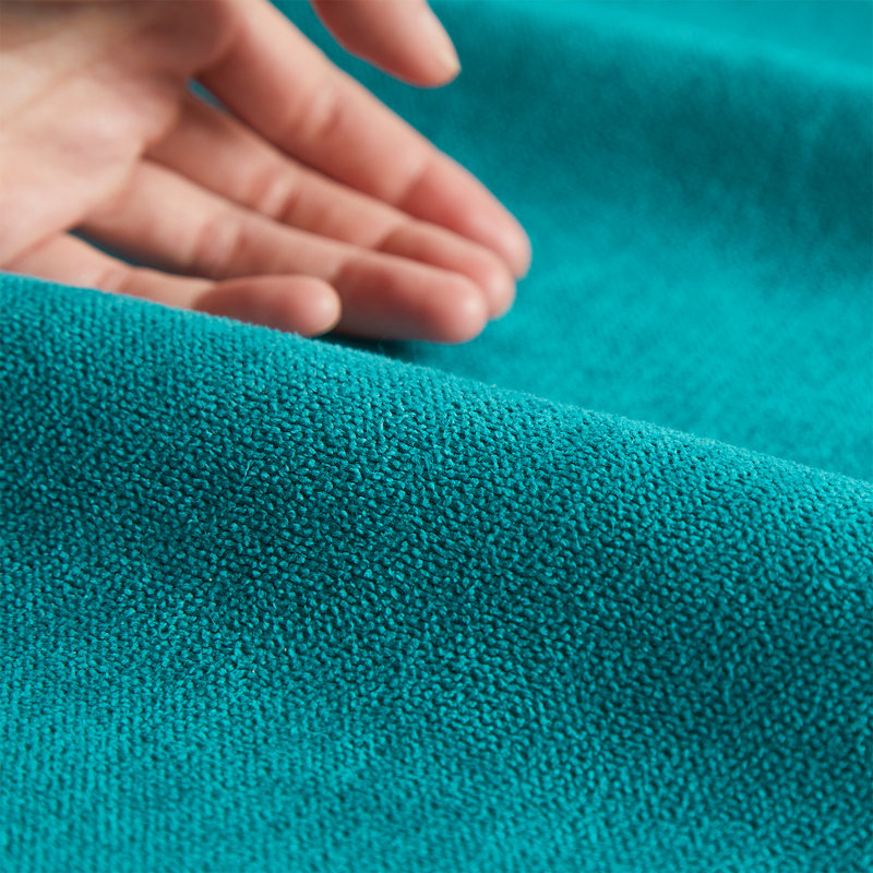 Housse de coussin carré en chenille, 20 po X 20 po, Sarcelle