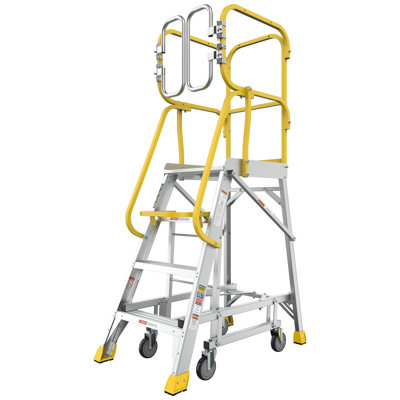 Échelle plateforme en aluminium à 4 marches 375 lb