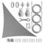 Voile d'ombrage triangulaire Amgo avec trousse de quincaillerie et treuil 200 g / m² Amgo-111679735-111679754