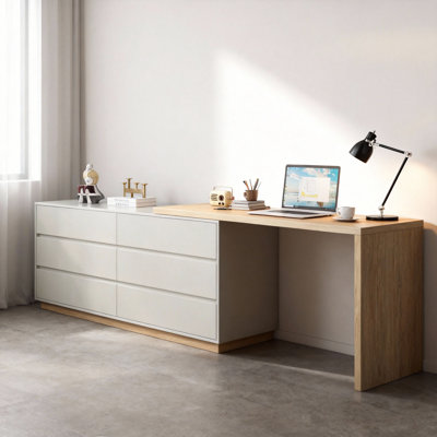 Foldable L-Shaped Computer Desk