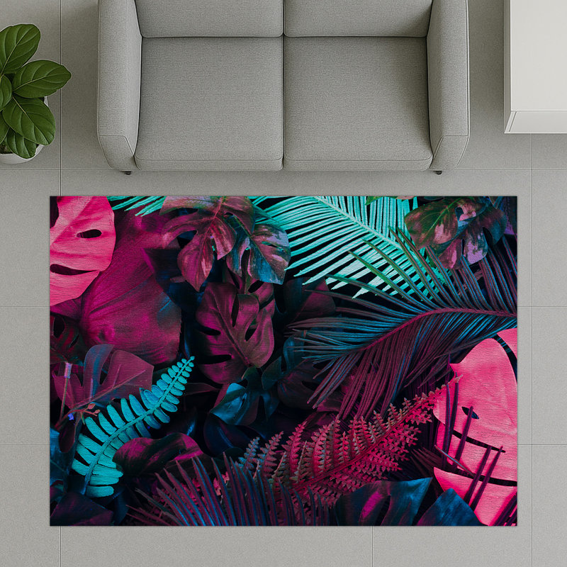 Floral Area Rug, Runner 70 x 140 cm
