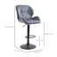 Nussbaum Swivel Upholstered Adjustable Height Bar Stool with Steel Frame-653008425