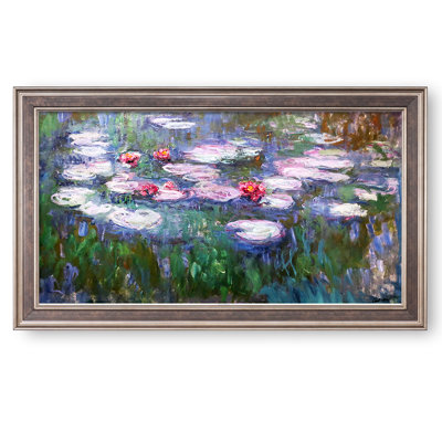 Water Lilies 1916–1919 by Claude Monet The World Classic Art Reproductions,Giclee Prints Framed Wall Art for Home Decor, Luxurious Embossing