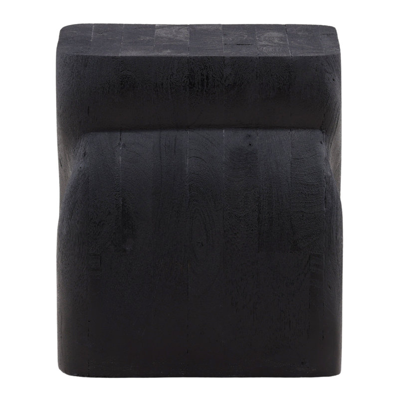Quinby Mango Wood End Table, Black