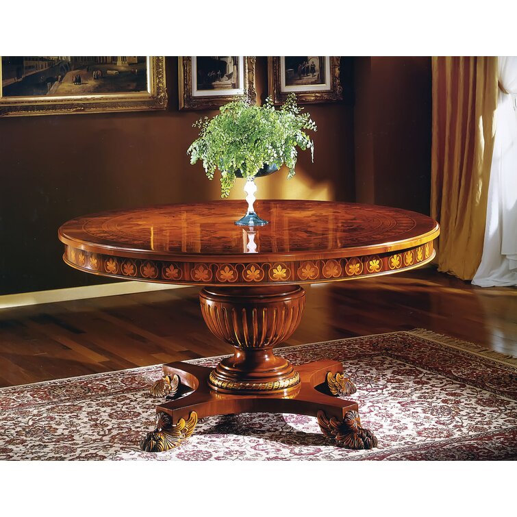 Center Round Solid Wood Dining Table