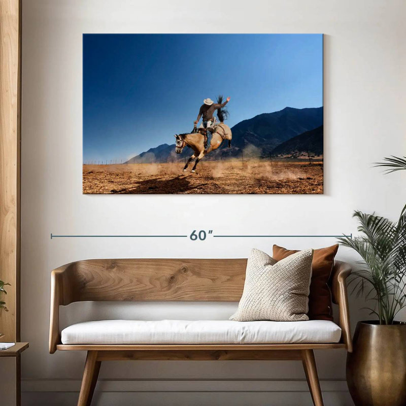 Lelar Western Cowboy, 32" H x 48" W