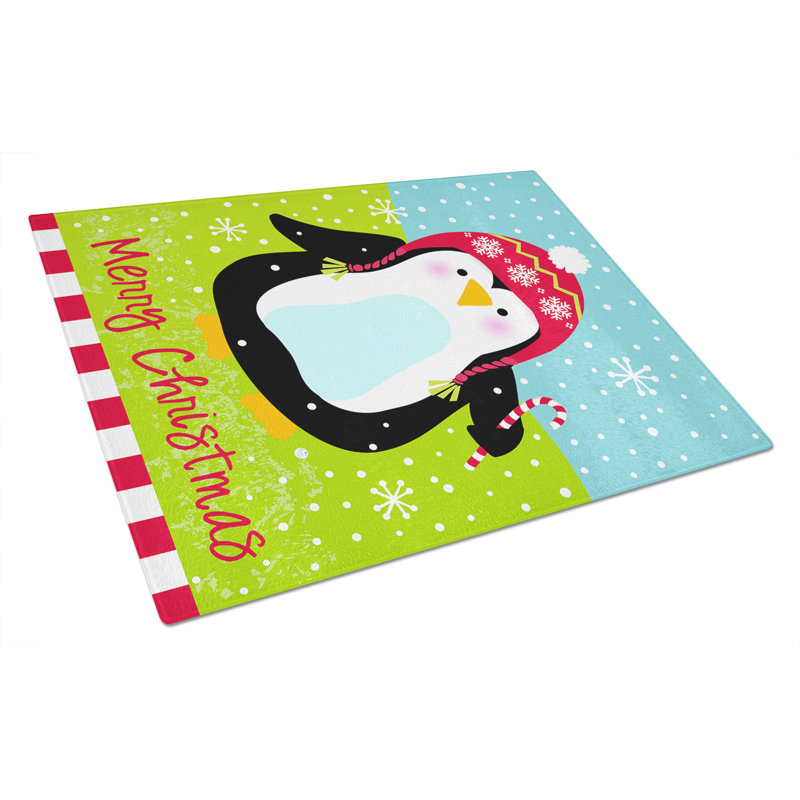 Planche à découper en verre trempé joyeux christmas caroline