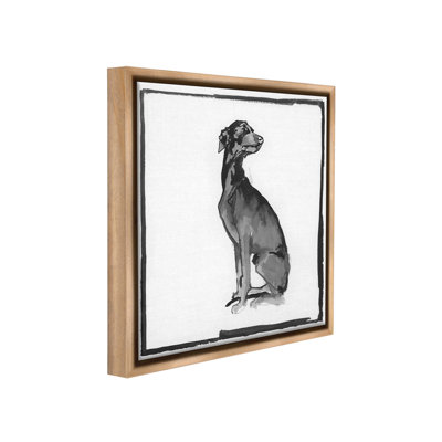 "Minimal Dog With Border" par Cartissi sur toile
