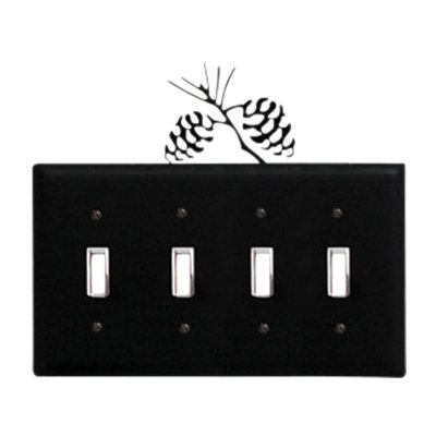 Pinecone 4-Gang Toggle Light Switch Wall Plate
