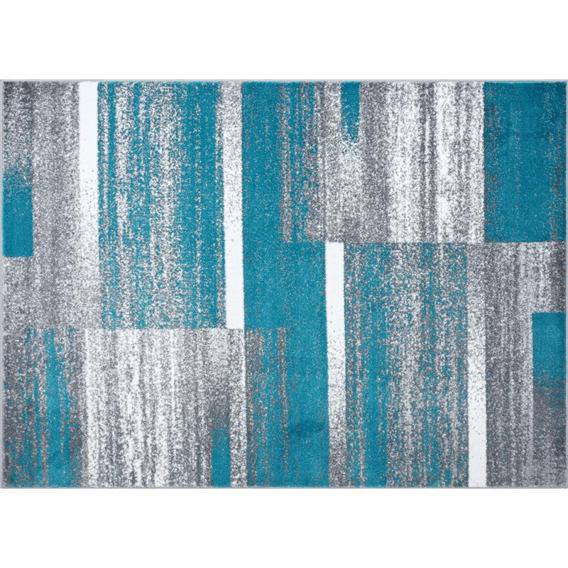Tapis turquoise Alaysiah, Rectangle 2 pi x 3 pi