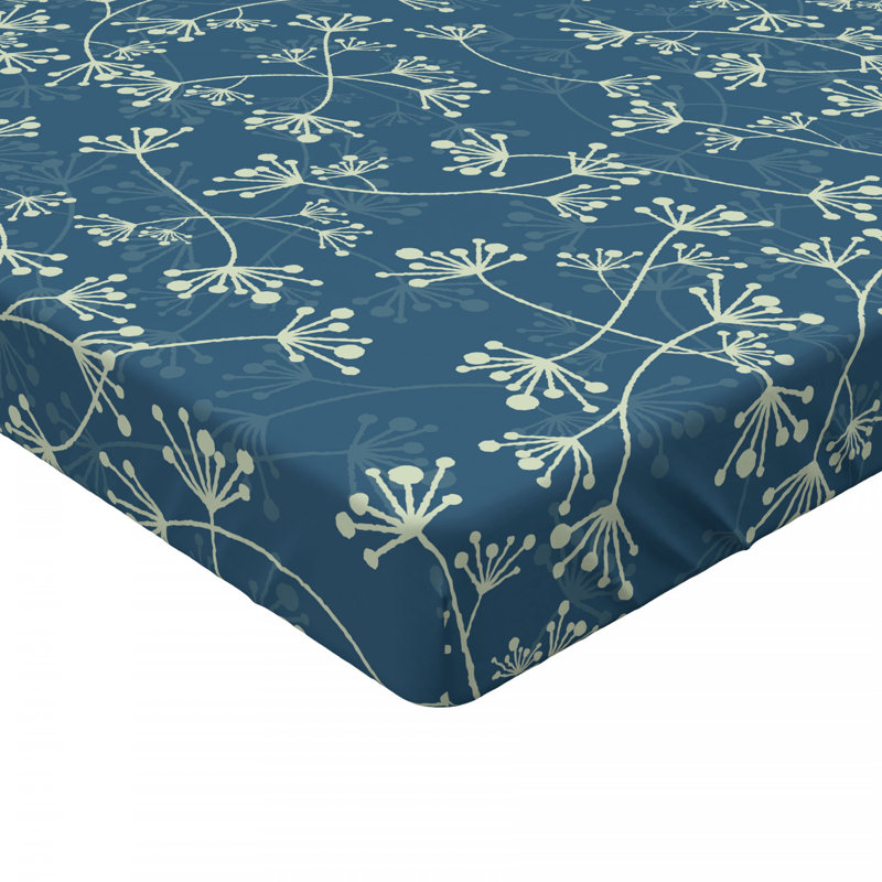 Microfiber Floral Fitted Sheet, Full Fitted Sheet