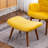 Battistina Velvet Armchair with Ottoman-432621150