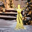 Décoration de Noël d'extérieur ange illuminé avec nœud doré 4,1 pi