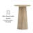 Tilly Round Top Solid Wood End Table with Fluted Base-1417055341