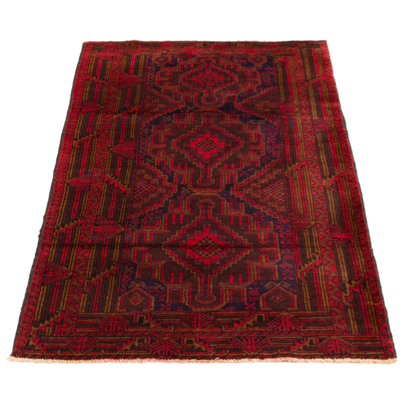 Tapis rouge foncé Lynnisha 3 pi 8 po x 6 pi 7 po