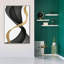  «Inner Flow 1» par Alonzo Saunders, art mural sur toile, 40 po x 60 po
