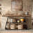 Modern Console Table, 55" Long 3-Tier Sofa Table With Iron Frame For Entryway & Living Room