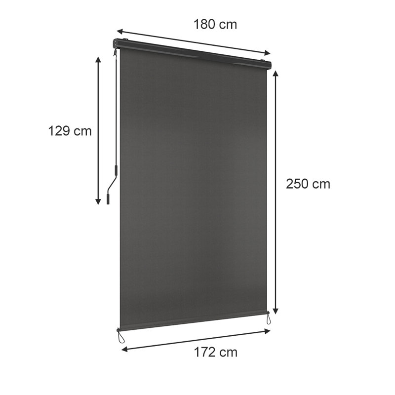 1.8m W x 2.5m D Retractable Patio Awning