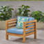 2 fauteuils club de style Mid-Century moderne - aspect bois, pacane et bleu de 2 raffinements