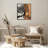 Decorative Wooden Wall Accessory, Black and Walnut | 50% Real Wood (1.2 in Thick) & 50% Metal (0.06 in Thick), 19.7 x 1.2 x 22.8 in | Unique Design for Home Décor, Wall Art, and Modern Aesthetics