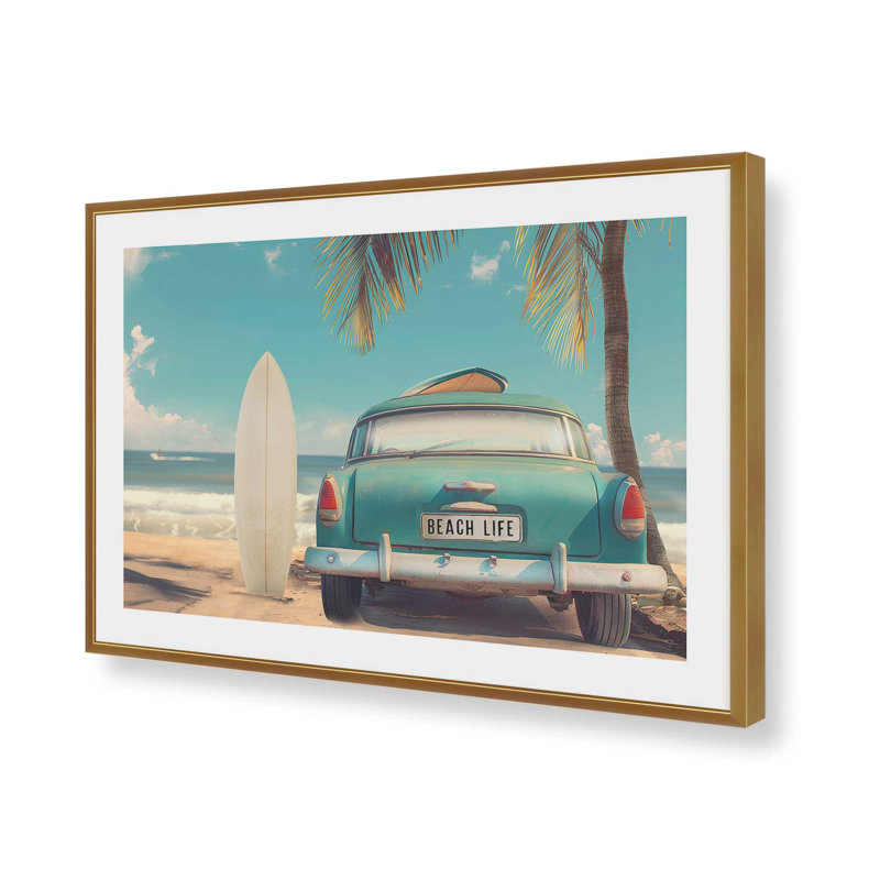 «Endless Coastline», reproduction d'art, Or poli, H 9,25 po x l 11,25 po