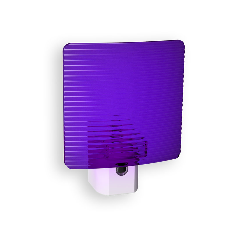 Purple Ribbed Plastic LED Motion Night Light