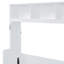 Grand lit escamotable mural avec placard et tiroirs, grand lit, blanc