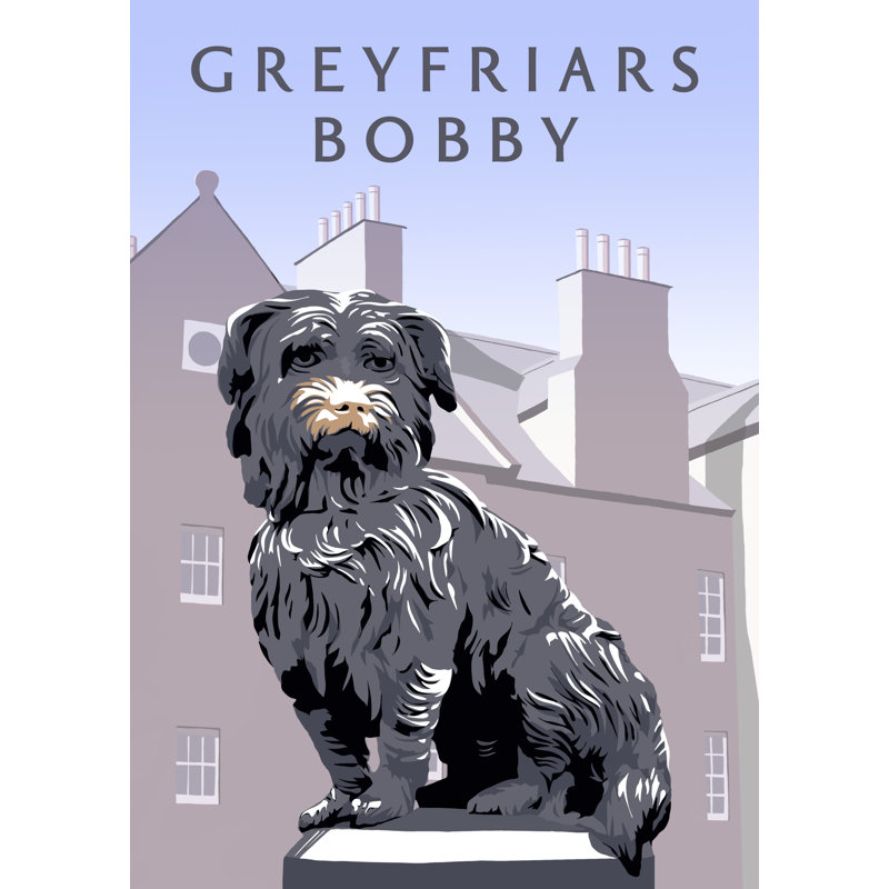 Greyfriars Bobby by Richard O'Neil - Print, 40 cm H x 30 cm W x 1 cm D, No Frame