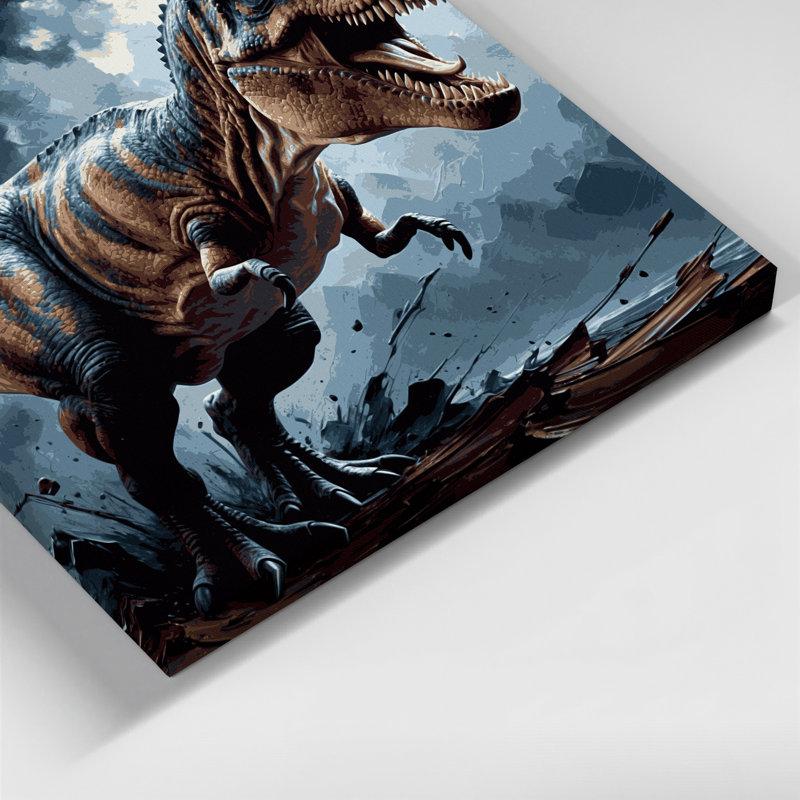 «Dinosaur Tyrannosaurus Rex», art mural sur toile, H 8 po x l 10 po