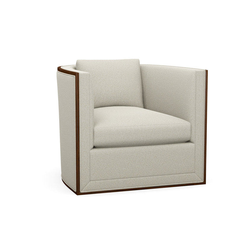 Brett Accent Chair, Cottontail Natural, Expresso