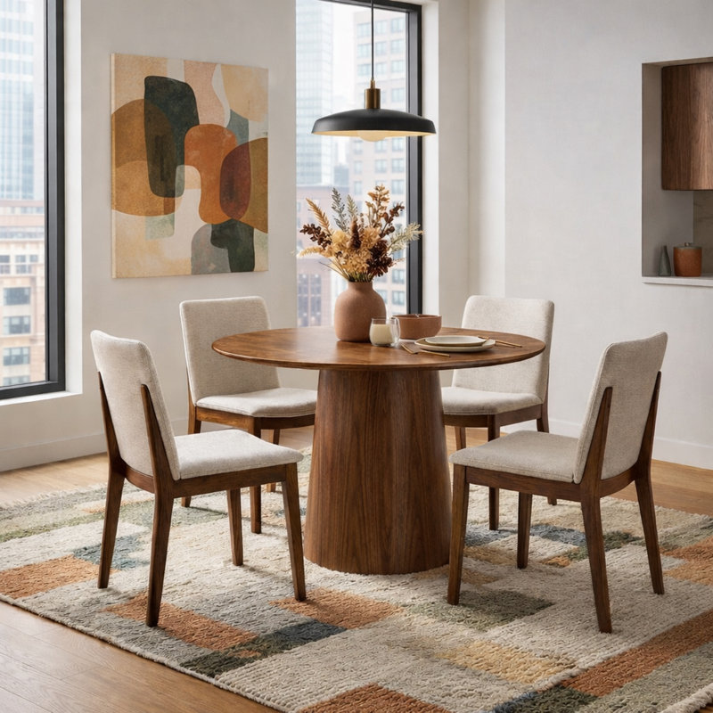 Barriento 18.9'' H Upholstered Parsons Chair, Cream Linen