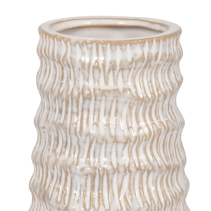 Ingenito Handmade Porcelain Table Vase, 9" H x 4" W x 4" D