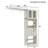 60" Closet System With Visualize Cabinet Door And Wooden Drawers-1448129553