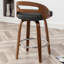 Ensemble de 4 tabourets de comptoir pivotants rembourrés Mahtab-614744277-614744272