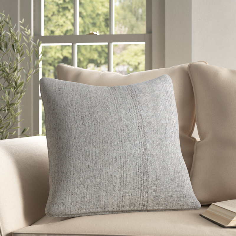 Rylie Cotton Blend Throw Pillow, 22" x 22", Polyester/Polyfill