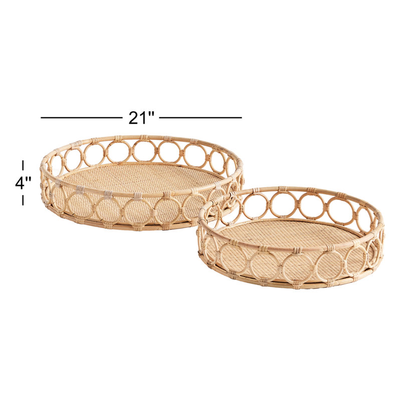 Plateaux Jalisa, Rond, H 4 po x l 21 po x P 21 po