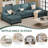 3-Piece Upholstered Sectional for Living Room-819564627