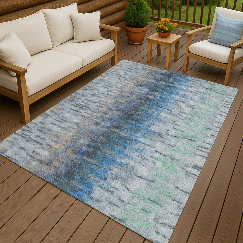 Machine Washable Indoor/Outdoor Chantille ACN2319 Casual Rug, Rectangle 3' x 5'